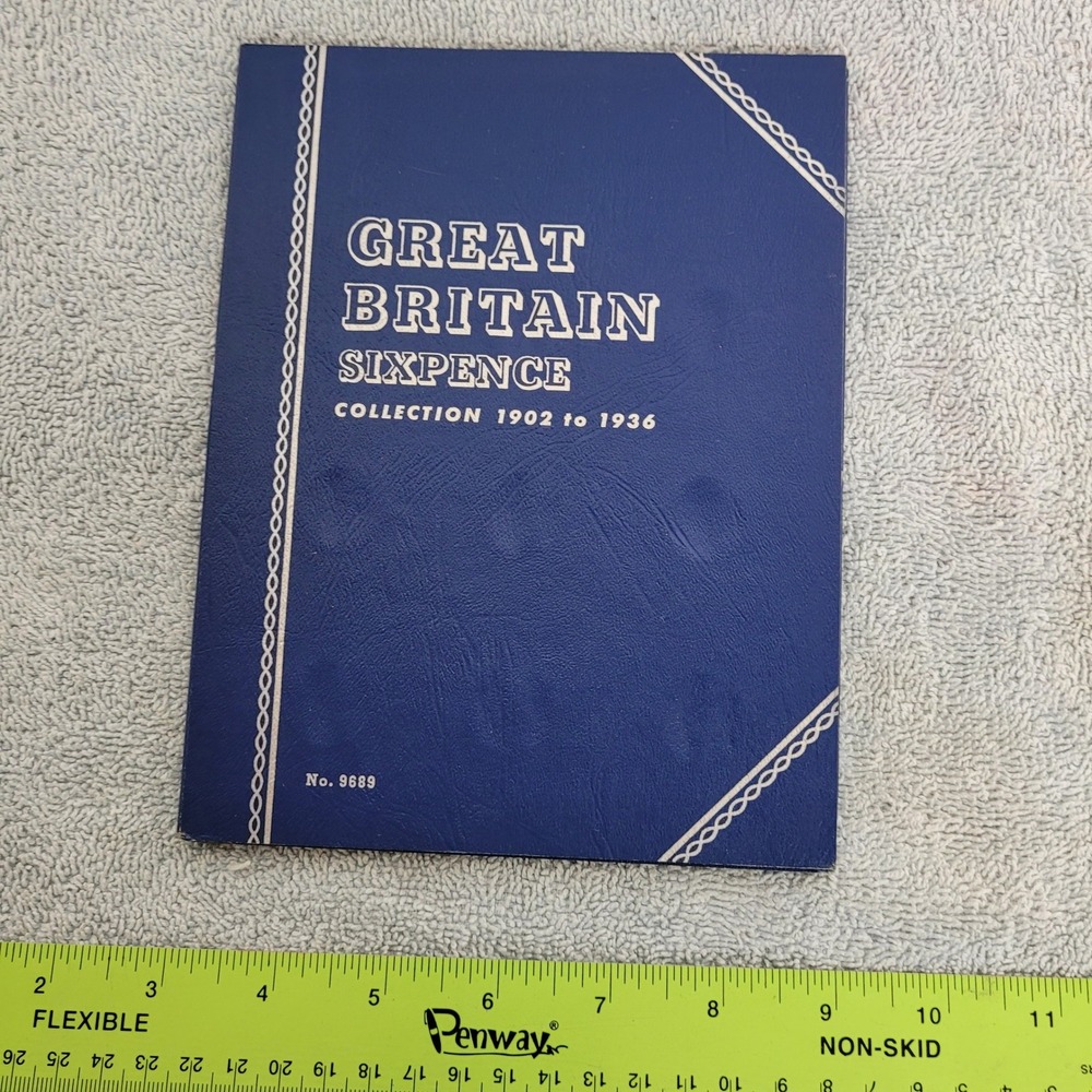 Whitman Great Britain‎ Sixpence Collection 1902-1936 Coin Folder No 9689 Blue